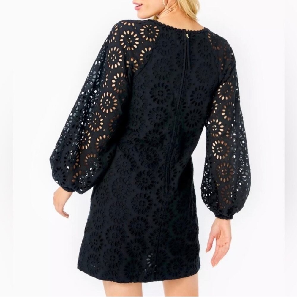 Lilly Pulitzer Priscilla Black Lace Long Sleeve Dress - Picture 4 of 9